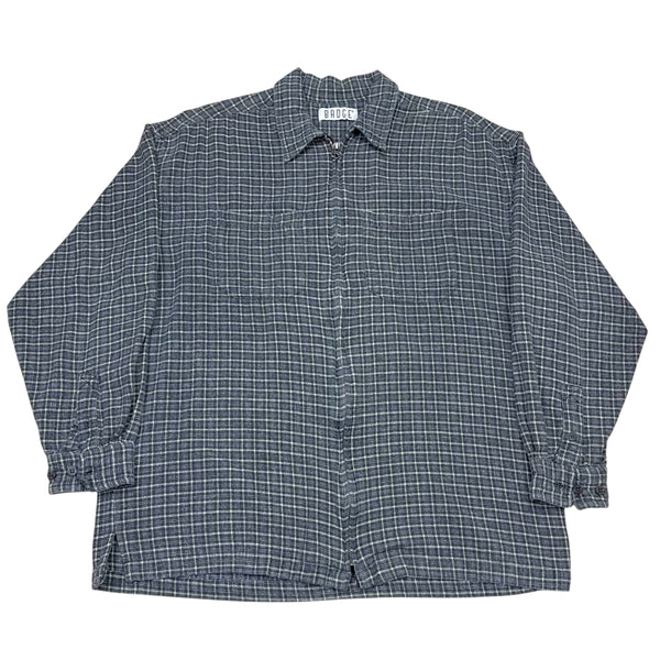 90s Plaid Zip - L/XL