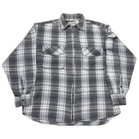 90s Plaid Zip - L