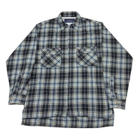 90s Plaid Zip - M/L