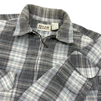 90s Plaid Zip - L