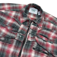 90s Plaid Zip - XL
