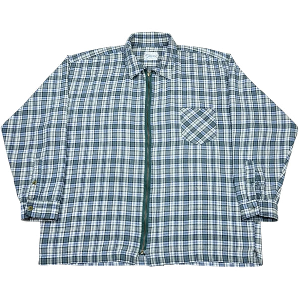 90s Plaid Zip - L/XL