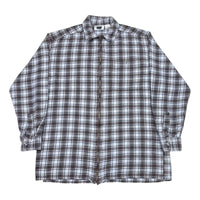 90s Plaid Zip - M