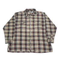 90s Plaid Zip - L